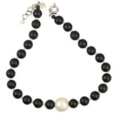 Onyx & Freshwater Pearl Bracelet – Matte Black
